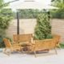 vidaXL Chaises de jardin avec table 5 pcs en bois massif d'acacia