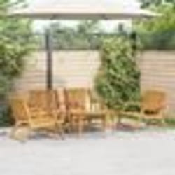 vidaXL Chaises de jardin avec table 5 pcs en bois d'acacia massif