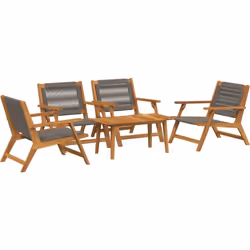 Cet ensemble moderne de mobilier de jardin comprend quatre chaises relax super confortables et une table basse élégante, parf ...