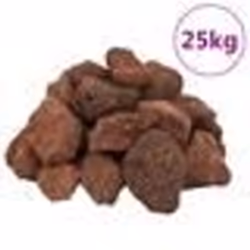 vidaXL Roches volcaniques 25 kg rouge 5-8 cm