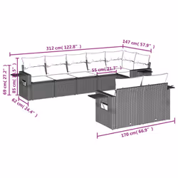 VidaXL 3220414 ensemble de meubles de jardin - Vue supplémentaire 8