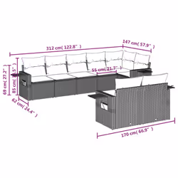 VidaXL 3220419 ensemble de meubles de jardin - Vue supplémentaire 8