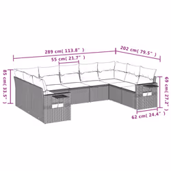 VidaXL 3220598 ensemble de meubles de jardin - Vue supplémentaire 7