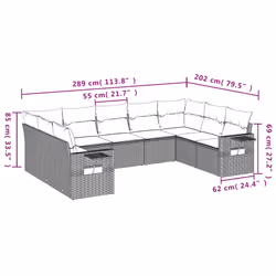 VidaXL 3220608 ensemble de meubles de jardin - Vue supplémentaire 7