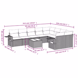VidaXL 3220648 ensemble de meubles de jardin - Vue supplémentaire 8