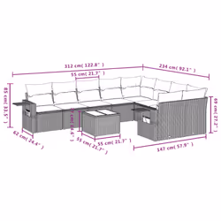 VidaXL 3220649 ensemble de meubles de jardin - Vue supplémentaire 8
