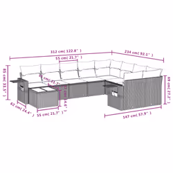 VidaXL 3220654 ensemble de meubles de jardin - Vue supplémentaire 8