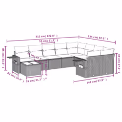 VidaXL 3220657 ensemble de meubles de jardin - Vue supplémentaire 8