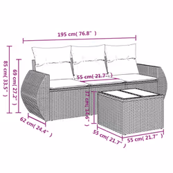 VidaXL 3221061 ensemble de meubles de jardin