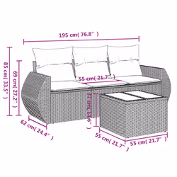 VidaXL 3221069 ensemble de meubles de jardin