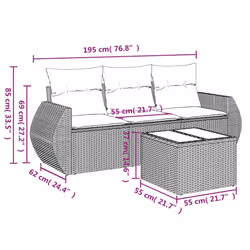 VidaXL 3221071 ensemble de meubles de jardin