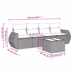 VidaXL 3221088 ensemble de meubles de jardin