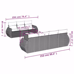VidaXL 3221131 ensemble de meubles de jardin - Vue supplémentaire 8