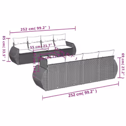 VidaXL 3221151 ensemble de meubles de jardin - Vue supplémentaire 8