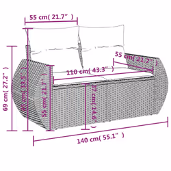 VidaXL 3221287 ensemble de meubles de jardin - Vue supplémentaire 8