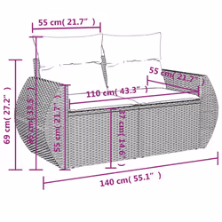 VidaXL 3221297 ensemble de meubles de jardin - Vue supplémentaire 8