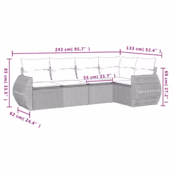 VidaXL 3221341 ensemble de meubles de jardin - Vue supplémentaire 7