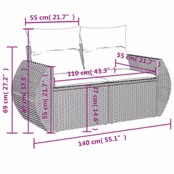 VidaXL 3221377 ensemble de meubles de jardin - Vue supplémentaire 8