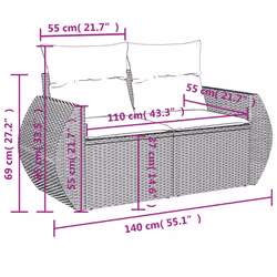 VidaXL 3221425 ensemble de meubles de jardin - Vue supplémentaire 8