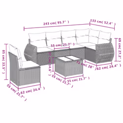 VidaXL 3221432 ensemble de meubles de jardin - Vue supplémentaire 8