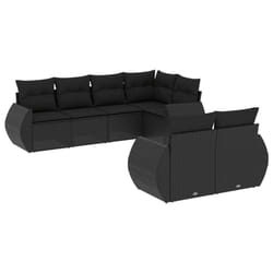 VidaXL 3221604 banc de jardin Rotin, Acier