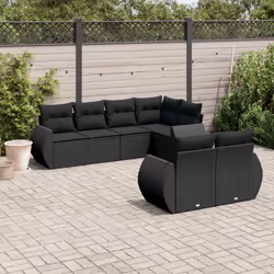VidaXL 3221604 banc de jardin Rotin, Acier