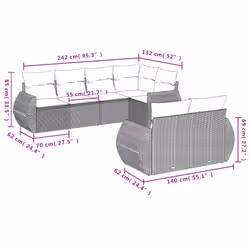 VidaXL 3221604 banc de jardin Rotin, Acier - Vue supplémentaire 7