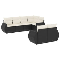 VidaXL 3221605 banc de jardin Rotin, Acier