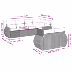 VidaXL 3221605 banc de jardin Rotin, Acier - Vue supplémentaire 7
