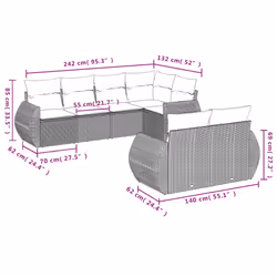 VidaXL 3221607 banc de jardin Rotin, Acier - Vue supplémentaire 7
