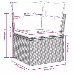 VidaXL 3221611 banc de jardin Rotin, Acier - Vue supplémentaire 8
