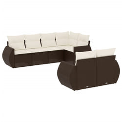 VidaXL 3221612 banc de jardin Rotin, Acier