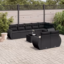 VidaXL 3221614 banc de jardin Rotin, Acier