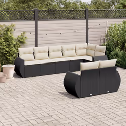 VidaXL 3221615 banc de jardin Rotin, Acier