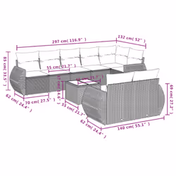 VidaXL 3221617 banc de jardin Rotin, Acier - Vue supplémentaire 8
