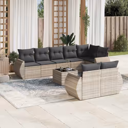 VidaXL 3221621 banc de jardin Rotin, Acier