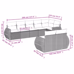 VidaXL 3221622 banc de jardin Rotin, Acier - Vue supplémentaire 7