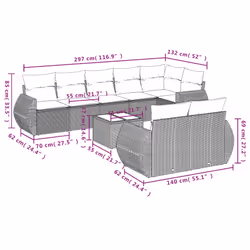VidaXL 3221624 banc de jardin Rotin, Verre trempé - Vue supplémentaire 8