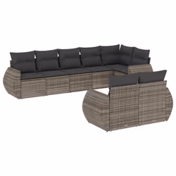 VidaXL 3221629, Gris foncé, Rotin, Verre trempé, 110 kg, Adultes et enfants, 550 mm, 550 mm