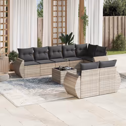 VidaXL 3221631 banc de jardin Rotin, Verre trempé