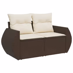 VidaXL 3221632 banc de jardin Rotin, Verre trempé - Vue supplémentaire 5