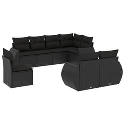 VidaXL 3221634 banc de jardin Rotin, Acier