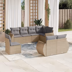 VidaXL 3221638 banc de jardin Rotin, Acier