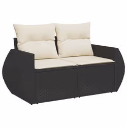 VidaXL 3221645 banc de jardin Rotin, Verre trempé