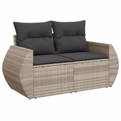 VidaXL 3221651 banc de jardin Rotin, Verre trempé
