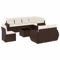 VidaXL 3221652, Crème, Rotin, Verre trempé, 110 kg, Adultes et enfants, 550 mm, 550 mm