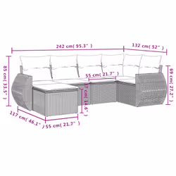 VidaXL 3221654 banc de jardin Rotin, Acier - Vue supplémentaire 8