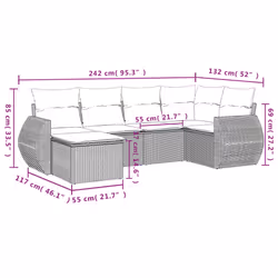 VidaXL 3221655 banc de jardin Rotin, Acier - Vue supplémentaire 8