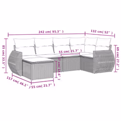 VidaXL 3221658 banc de jardin Rotin, Acier - Vue supplémentaire 8