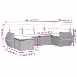 VidaXL 3221664 banc de jardin Rotin, Verre trempé - Vue supplémentaire 8